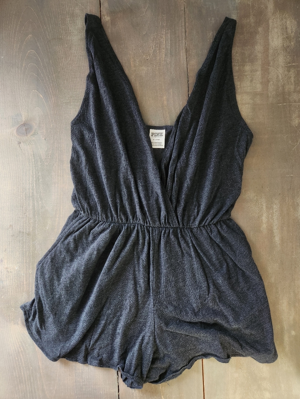 Victoria’s Secret PINK Crossover Romper Grey - Size Medium